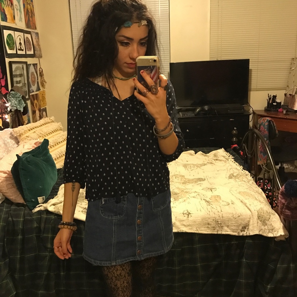 Casual Boho Forever 21 Quarter Sleeve with Tassles